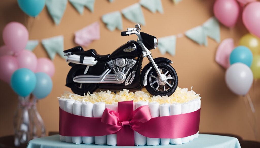 Motorcycle Diaper Cake