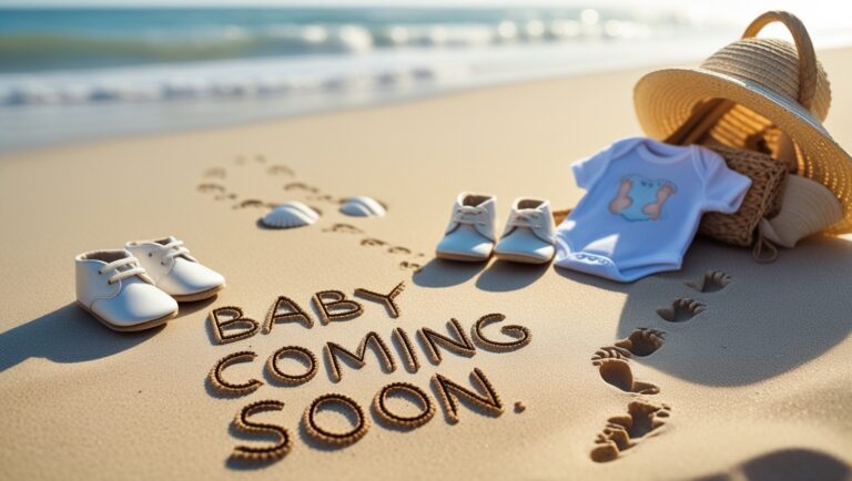 Beach Baby Announcement ideas
