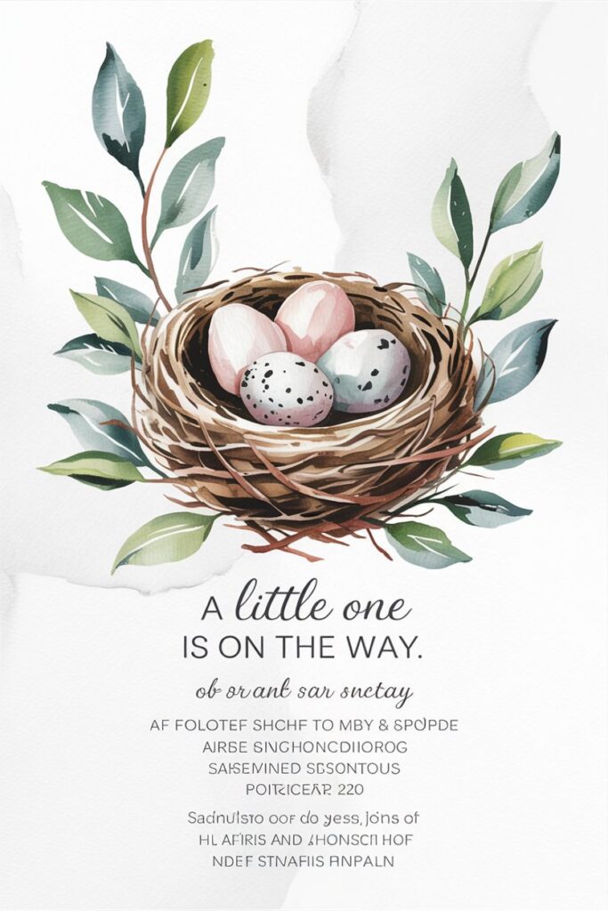 Modern Minimalist Nesting Invite Designs