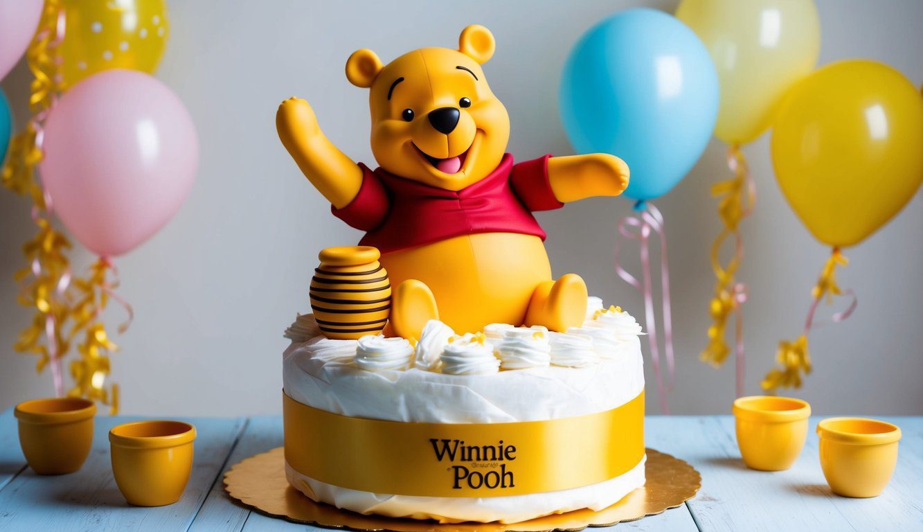 Winnie the Pooh Diaper Cake Ideas