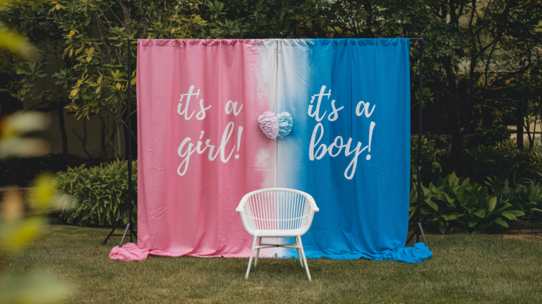 Gender Reveal Backdrop