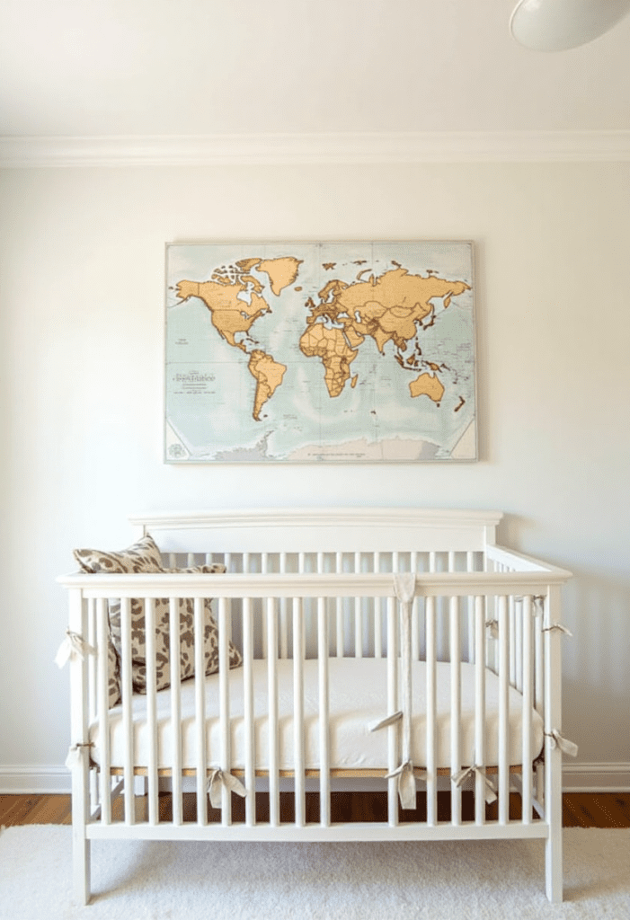 Vintage Airplane Motif with maps and planes