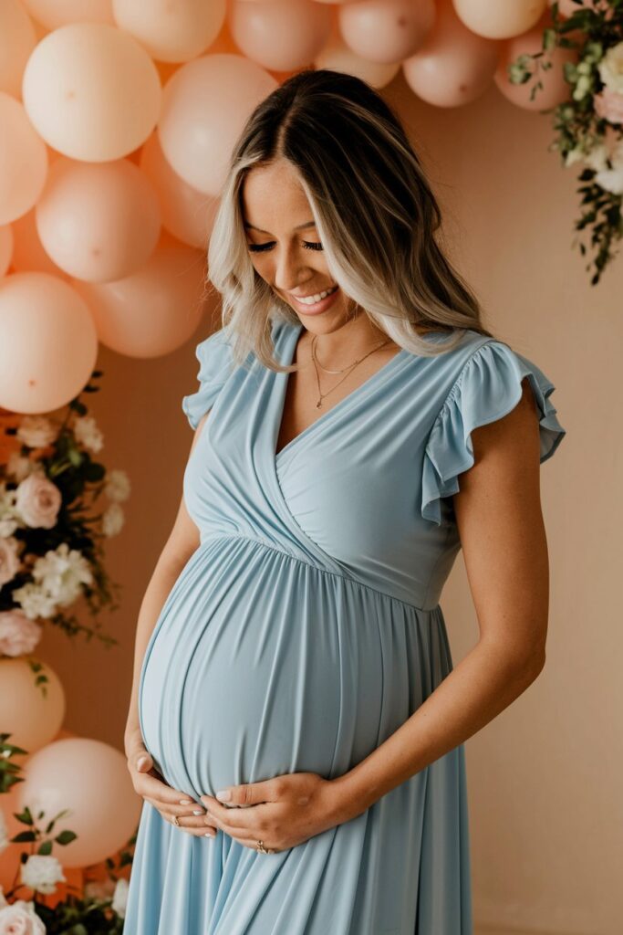 Sky Blue Empire Waist Dress