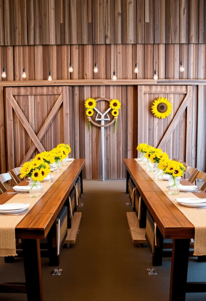 Rustic Sunflower Barn Bash