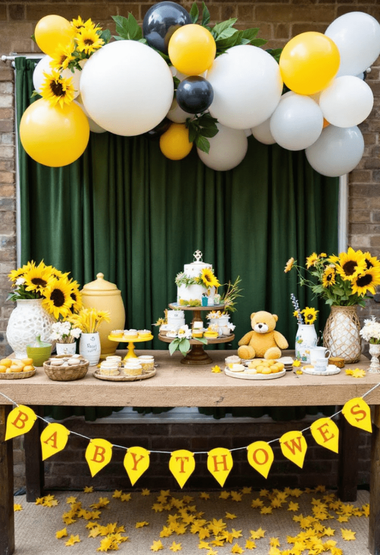 Sunflower baby Shower theme ideas