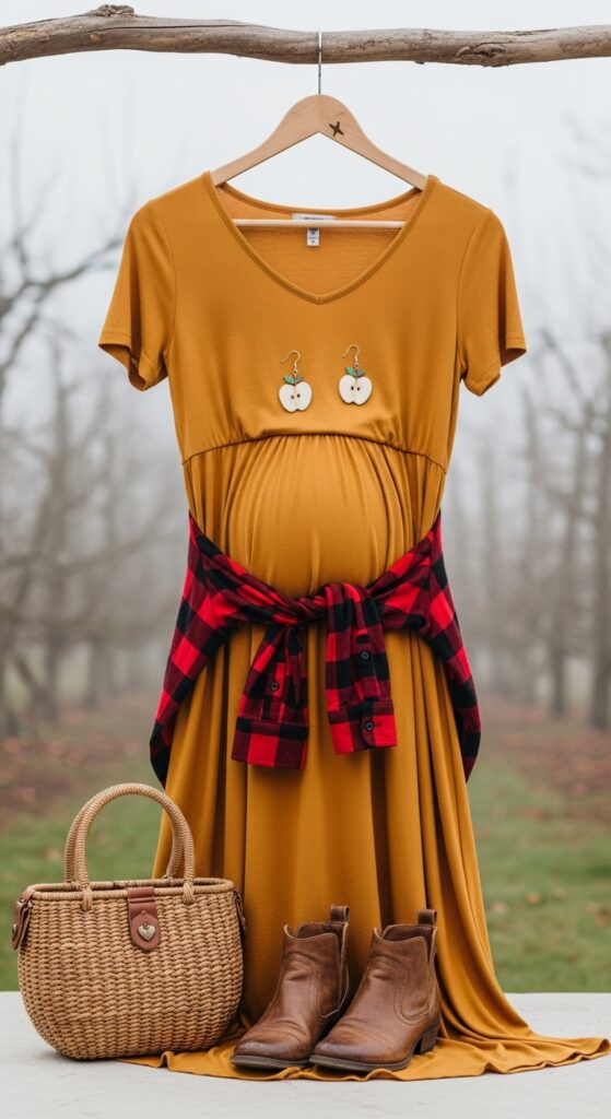 What to Wear to an Apple Orchard Baby Shower