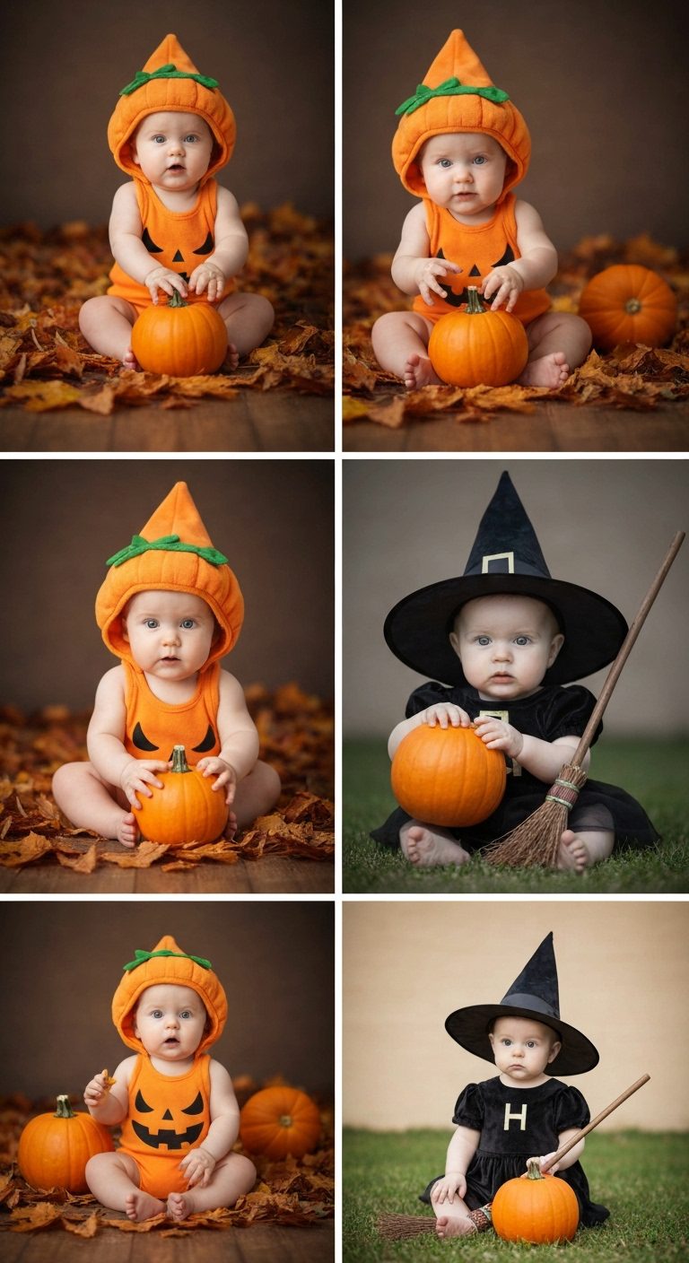 Baby’s First Halloween- 25 Easy At-Home Photo Ideas