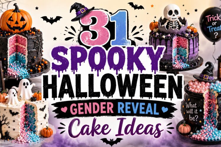 Halloween Gender Reveal Cake