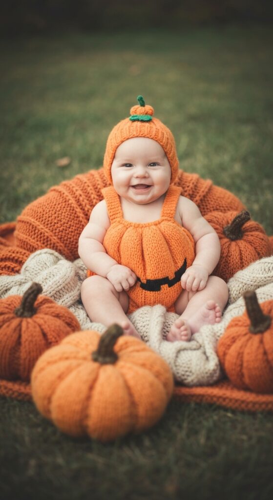 Cozy Knit Pumpkin Patch
