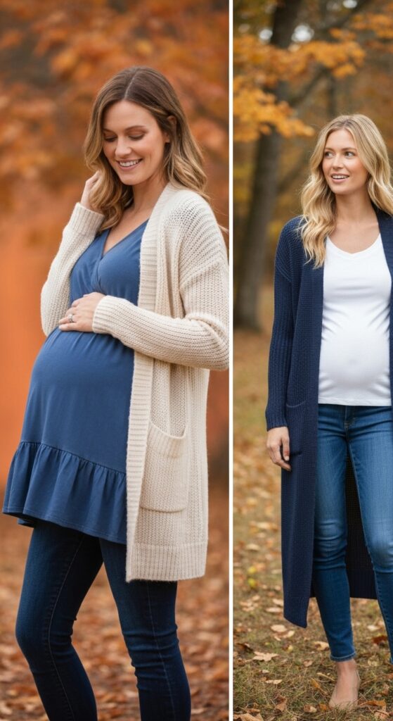Neutral Knit Cardigan Layers
