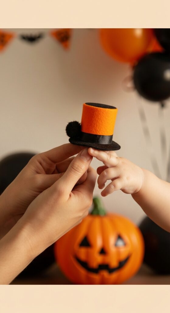 Parent Hands, Tiny Hat