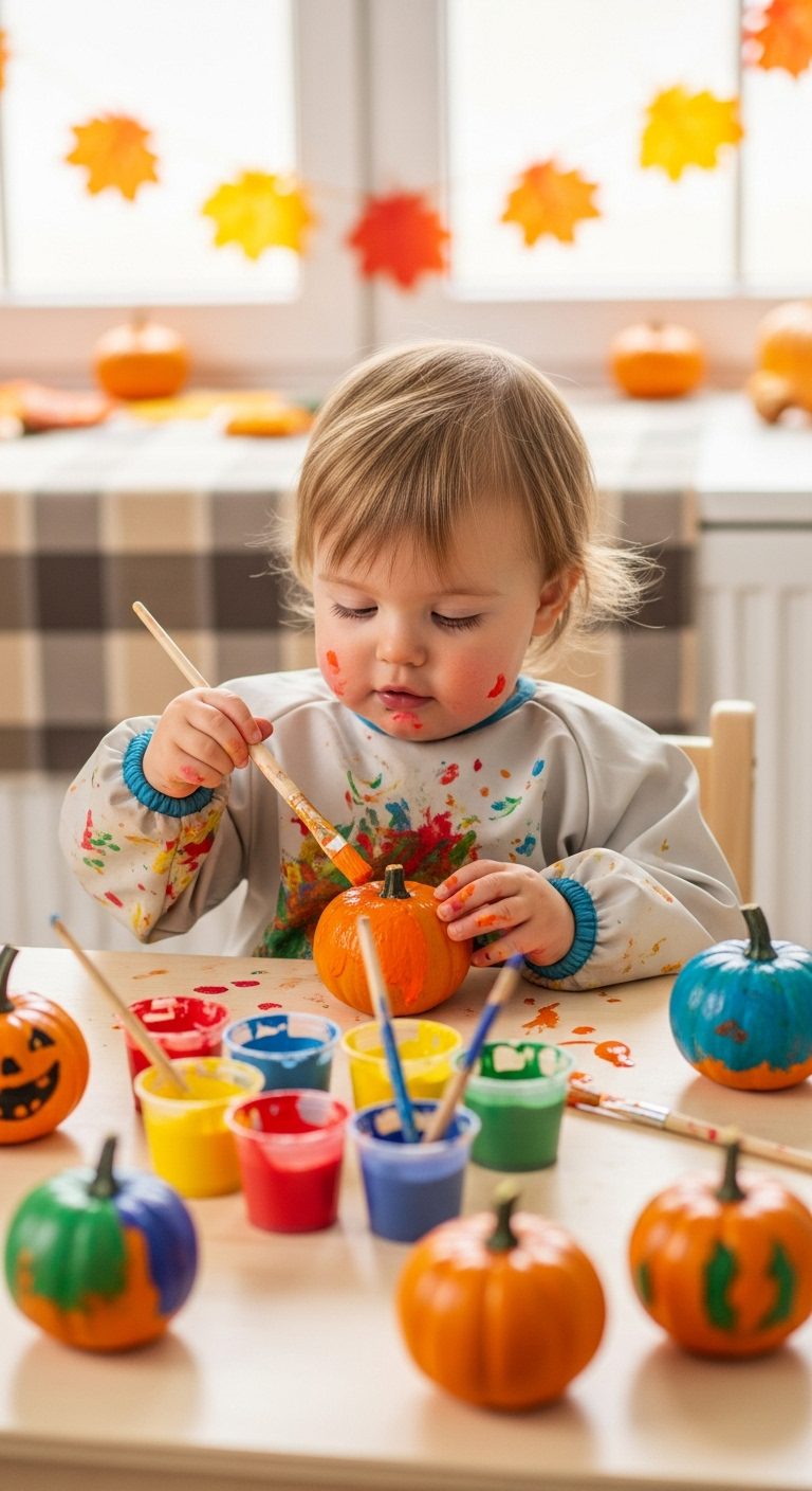 Pumpkin Painting for Toddlers