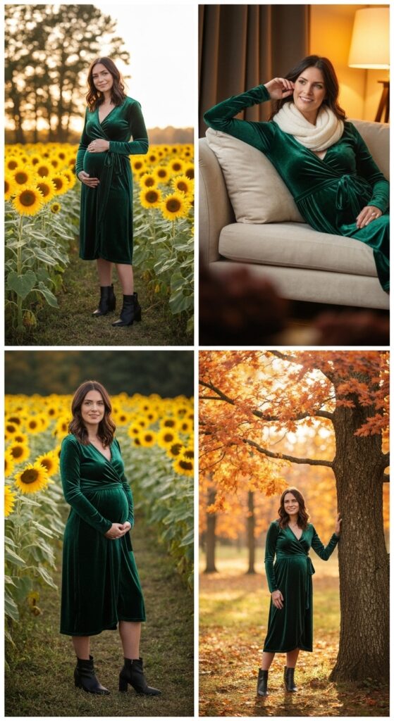 Velvet Wrap Dress