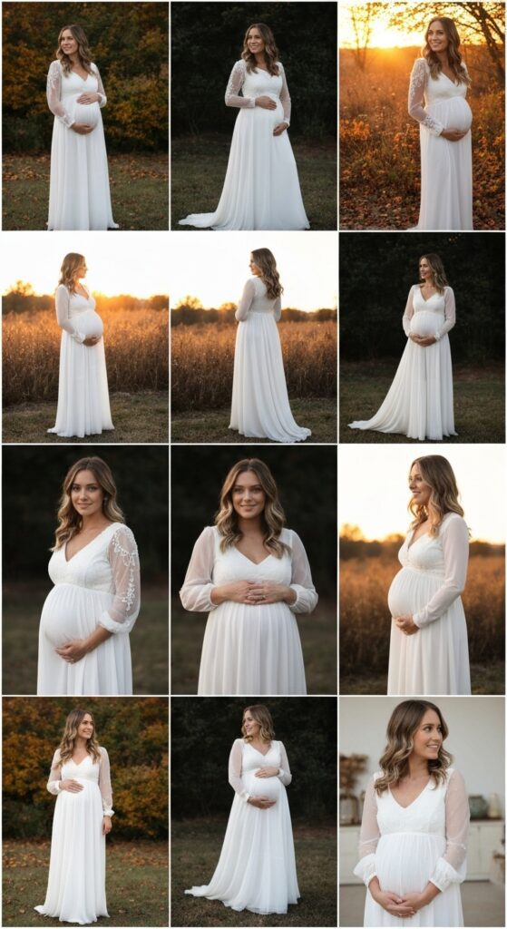 White Dresses for Contrast