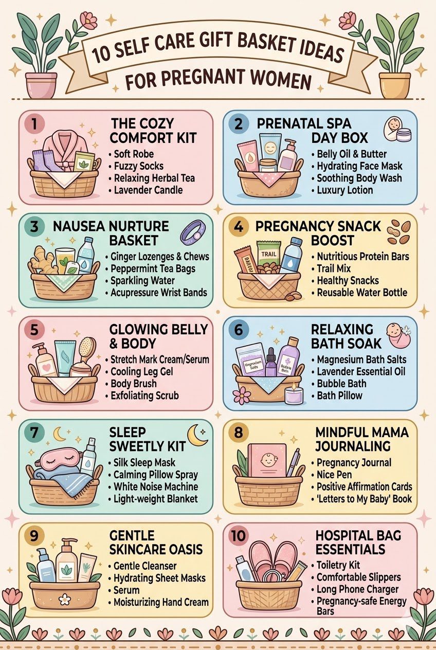 Self Care Gift Basket Ideas for Pregnant Women